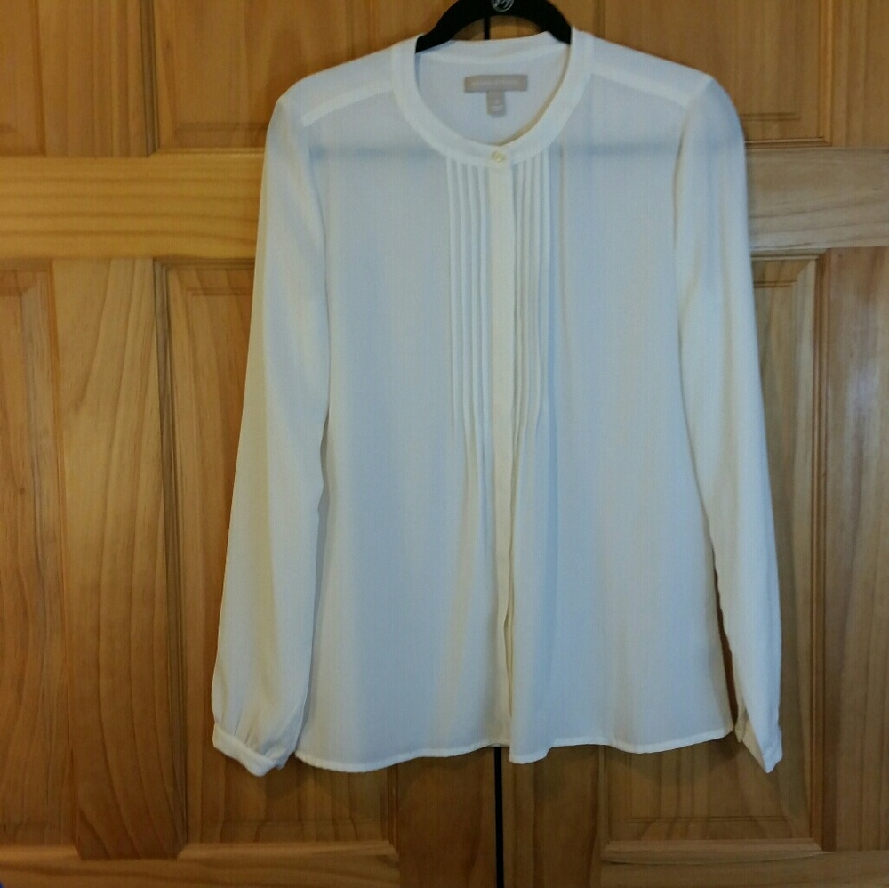 Banana Republic Pintuck Button blouse Size Small
